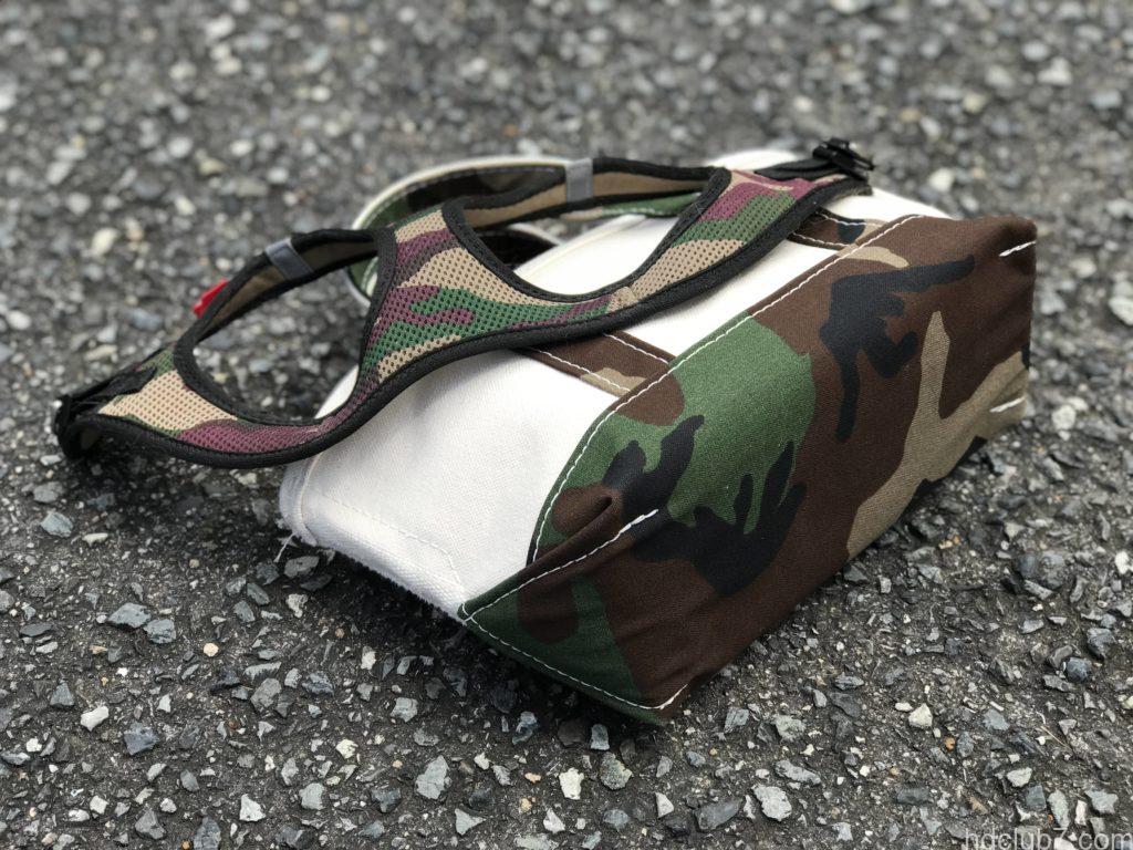 エルエルビーンのトートバッグミニのカモフラ柄とカーリーのハーネス