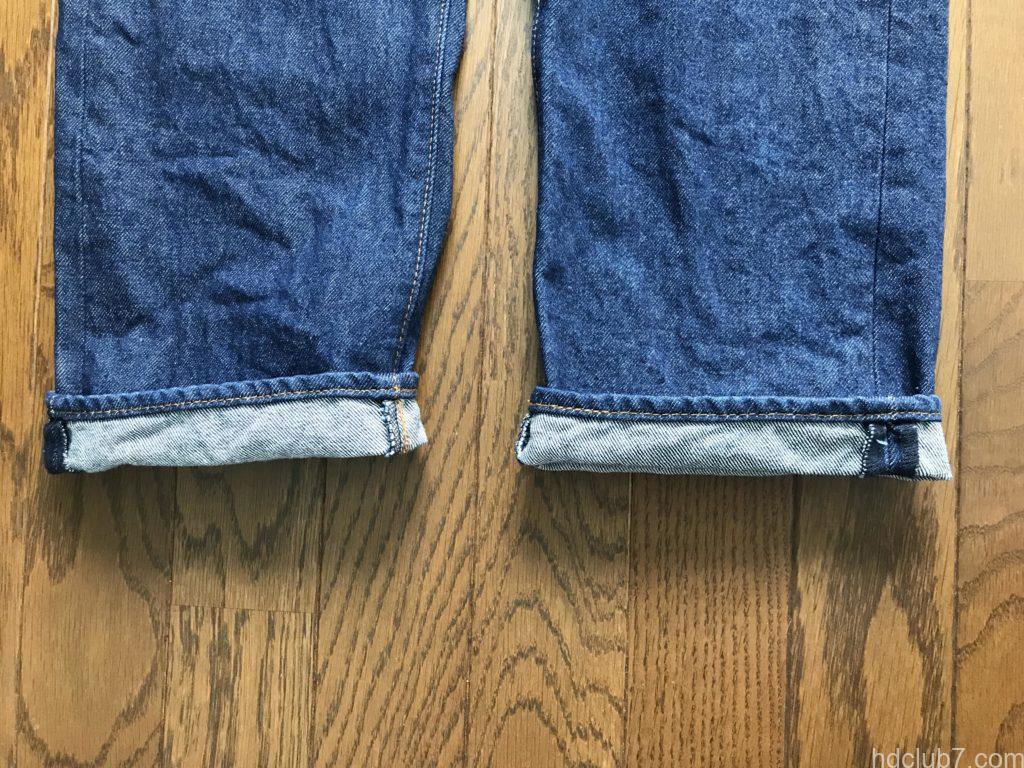 1ヶ月間、着用洗濯ともに約5回のリーバイス501シュリンクトゥフィットの経年変化