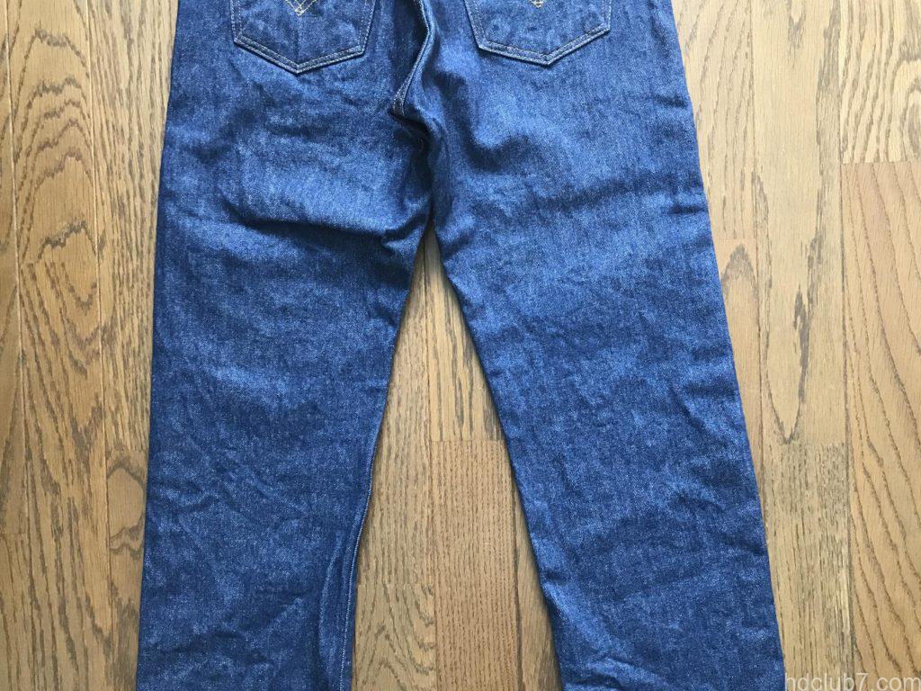 1ヶ月間、着用洗濯ともに約5回のリーバイス501シュリンクトゥフィットの経年変化