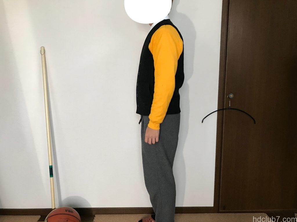 新品のフィルソンのマッキーノウールベスト(XSサイズ)を163cmの男が着たサイズ感