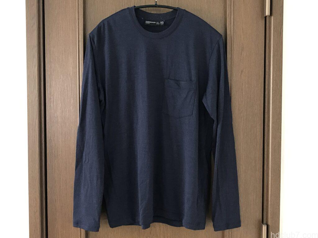 登山で直接バックパックを背負ったあとのアイスブレーカーのメリノウールTシャツ(合計50回着用後)