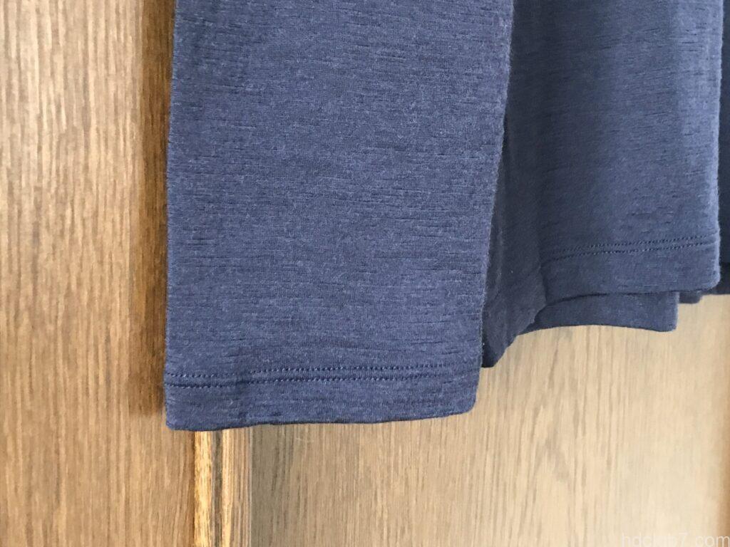 登山で直接バックパックを背負ったあとのアイスブレーカーのメリノウールTシャツ(合計50回着用後)