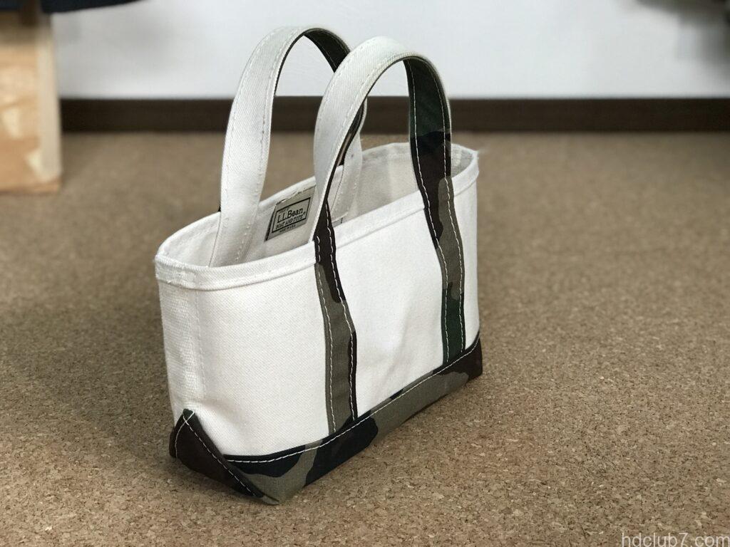 犬の散歩で使用して9ヶ月が経過したエルエルビーンのトートバッグミニの経年変化