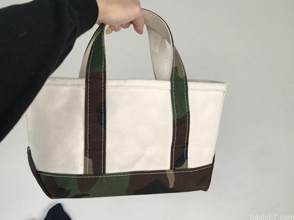 犬の散歩で使用して9ヶ月が経過したエルエルビーンのトートバッグミニの経年変化