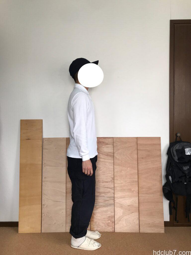 プロッパーのBDUカーゴパンツのネイビーをロールアップして穿いた人