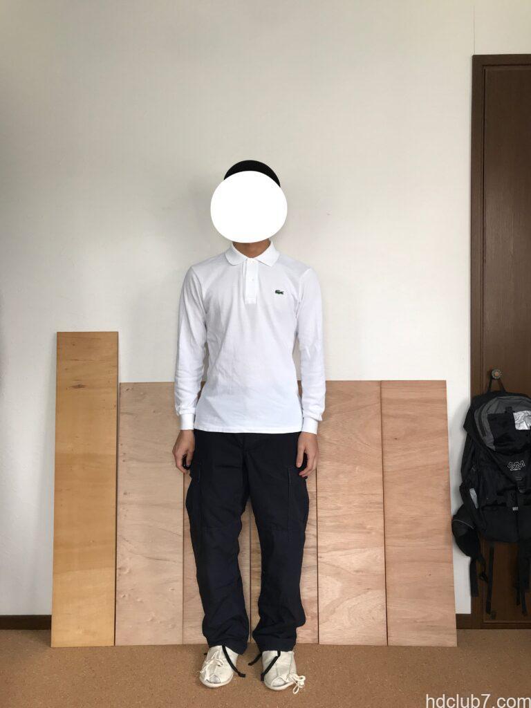 プロッパーのBDUカーゴパンツのネイビーを穿いた人