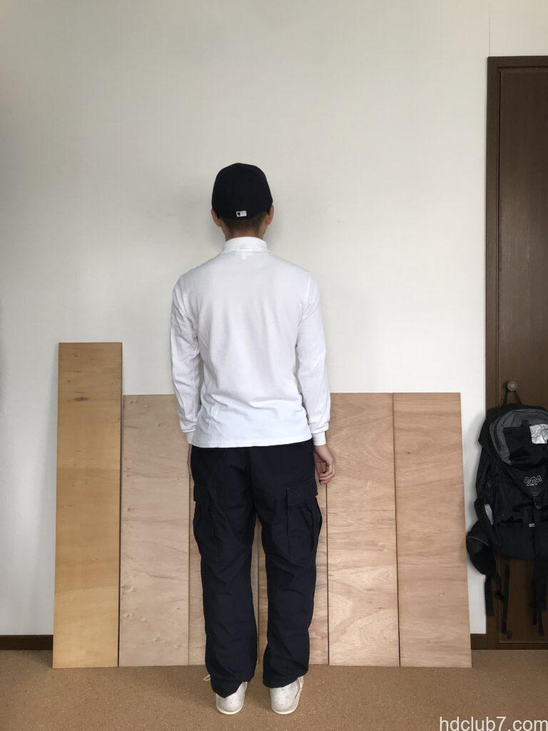 プロッパーのBDUカーゴパンツのネイビーのドローコードを絞って穿いた人