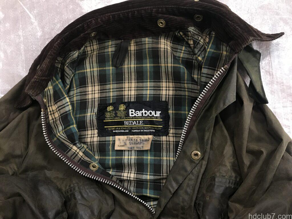 バブアーのビンテージビデイルの2ワラントタグ