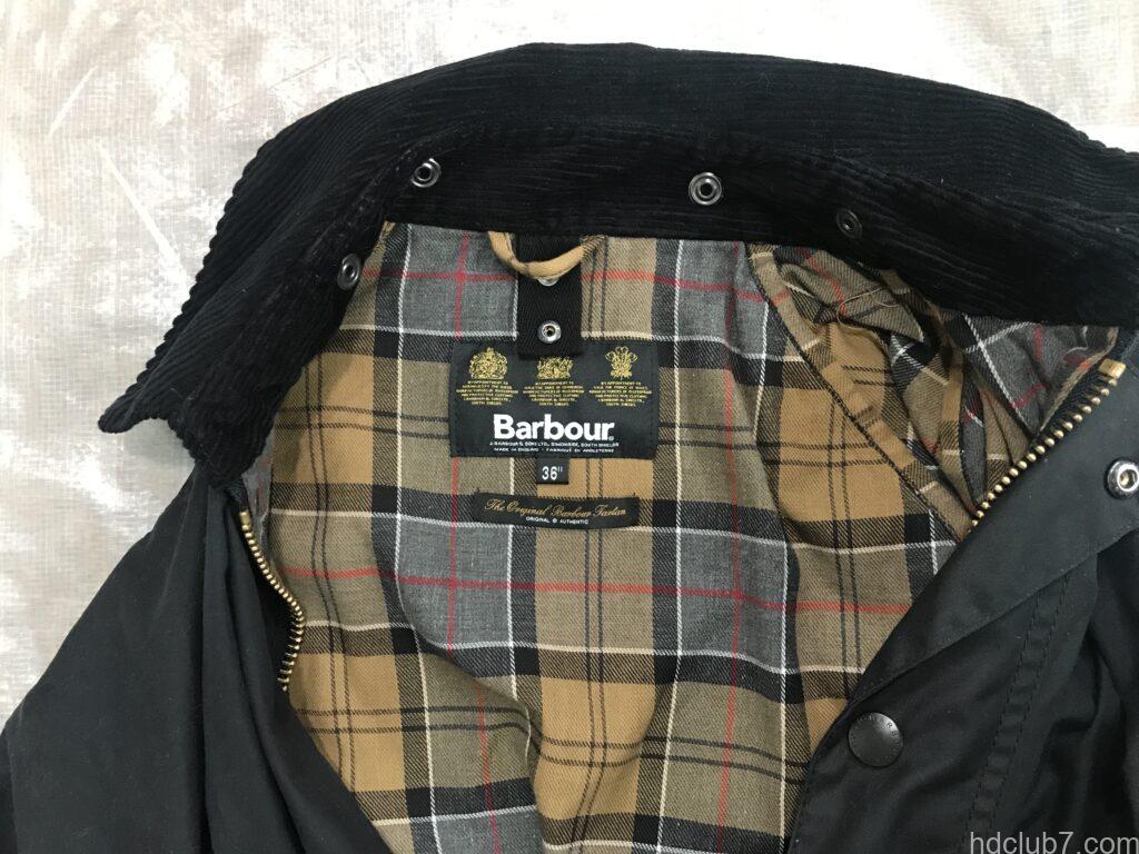 バブアーの現行ビデイルSLの3ワラントタグ