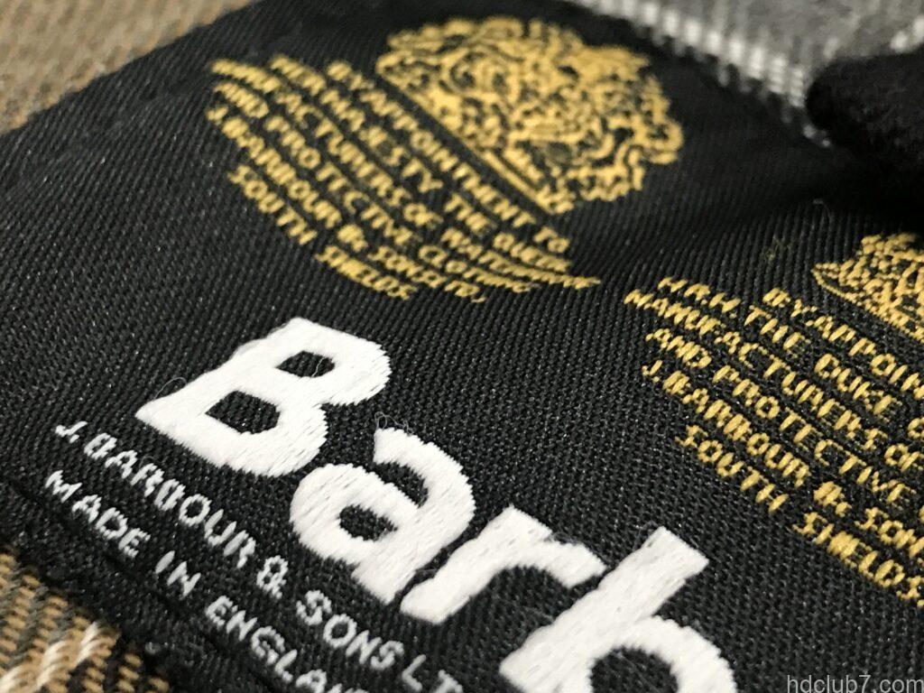 バブアーの現行ビデイルSLの刺繍タグ