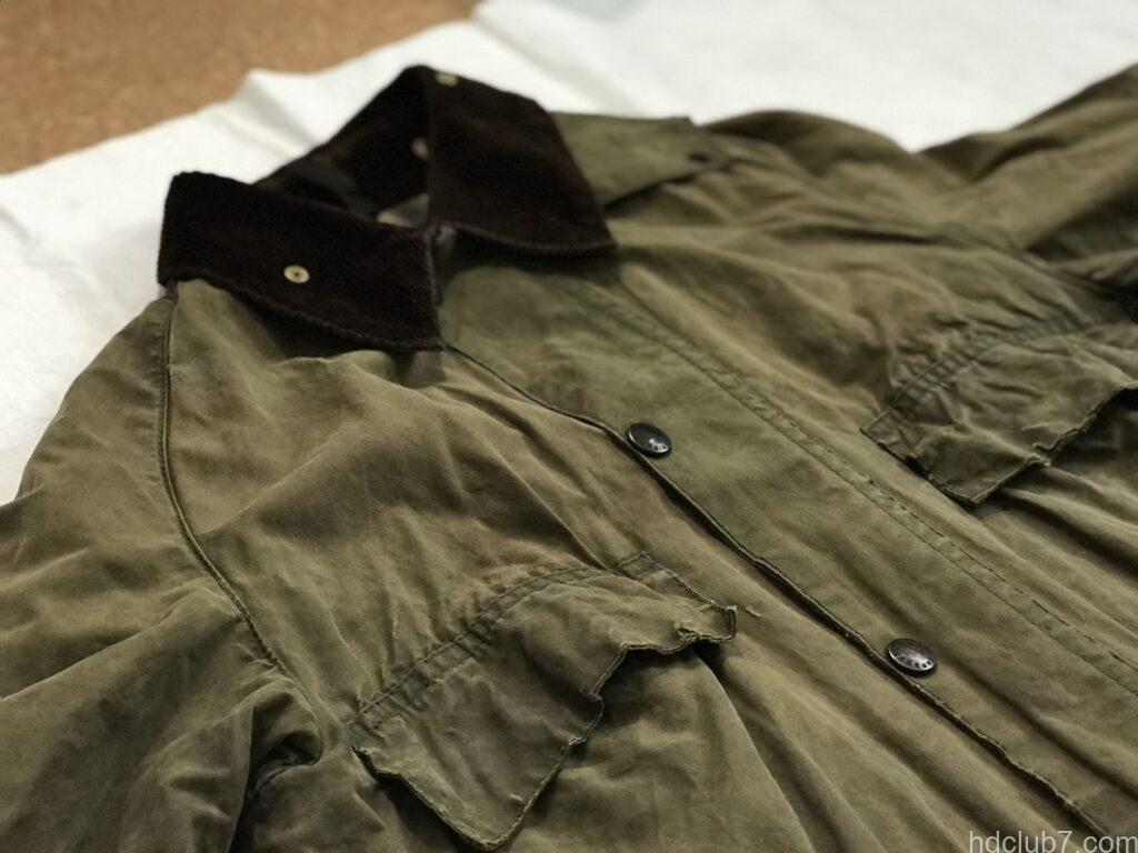 2度のオイル抜きと洗濯をしたバブアーの4つポケビデイル