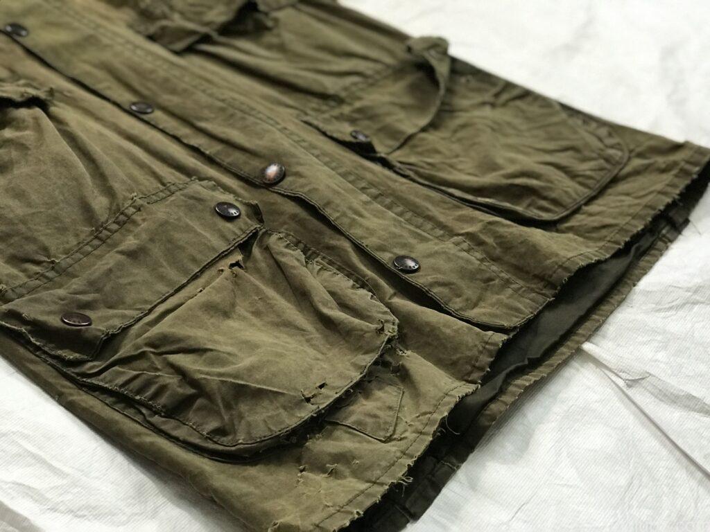 2度のオイル抜きと洗濯をしたバブアーの4つポケビデイル