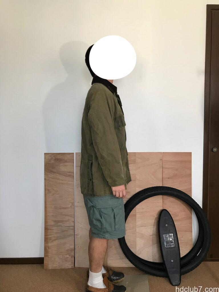 2度のオイル抜きと洗濯をした4つポケビデイルを着た人