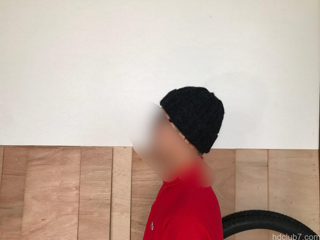 ハイランド2000のアルパカのニット帽を被った人