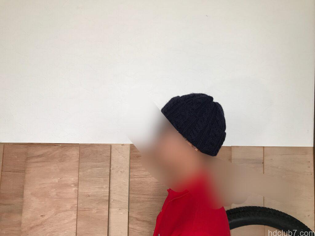 ハイランド2000のブリティッシュウールのニット帽を被った人