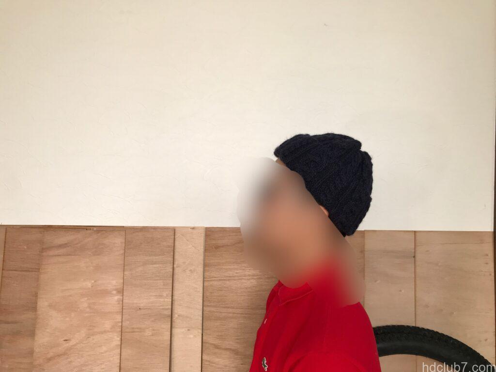 ハイランド2000のブリティッシュウールのニット帽を被った人