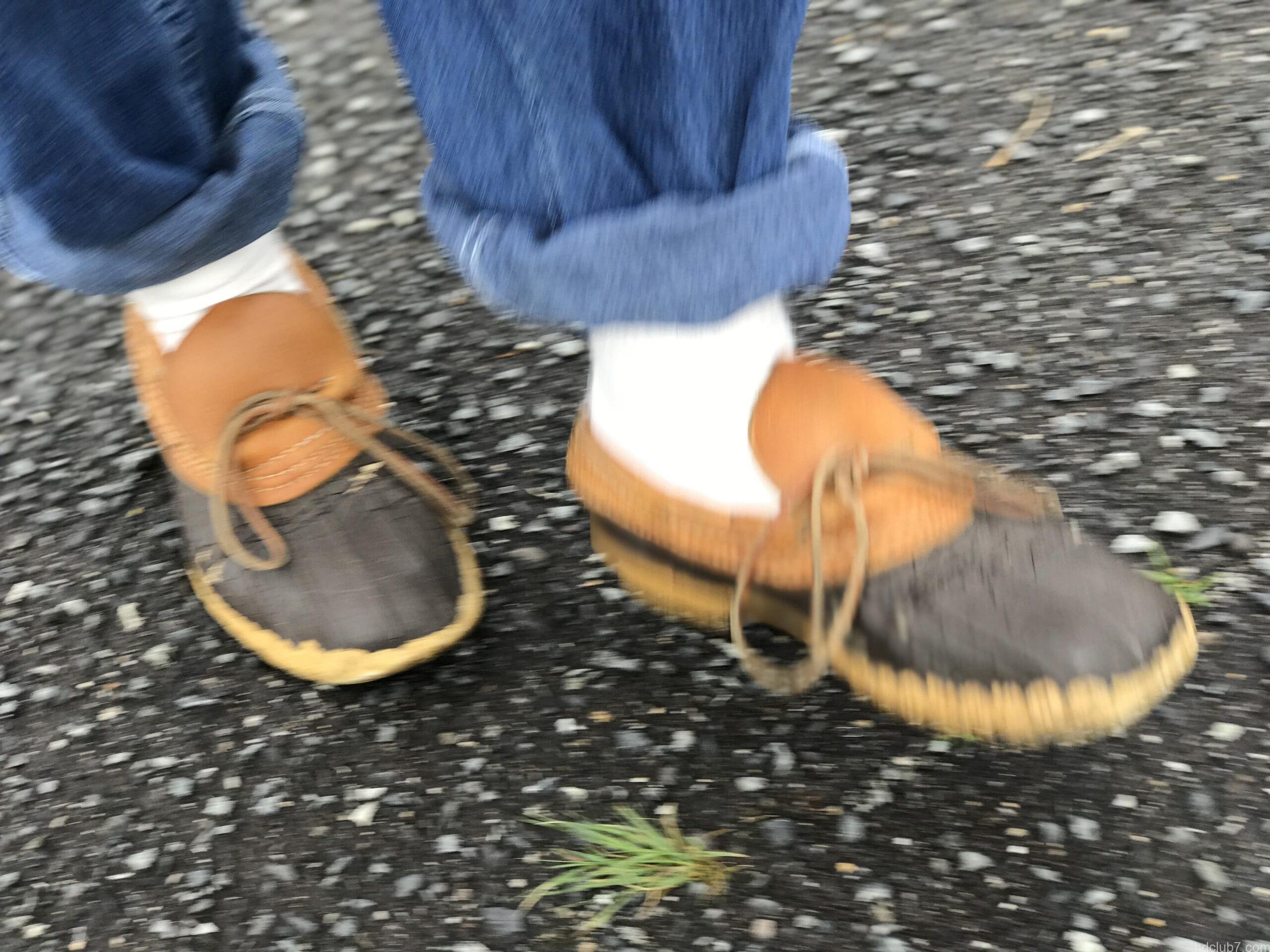 エルエルビーンのモカシンとジーパン