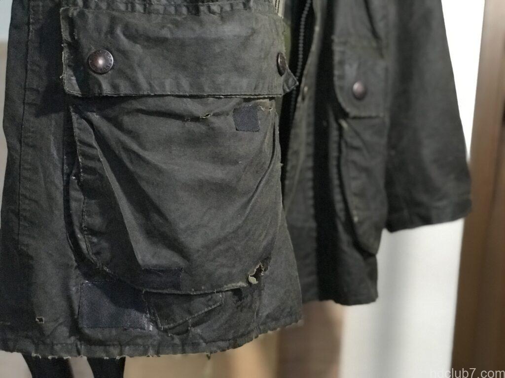 リプルーフしてシャワーでべたつきを取った後のバブアービデイル