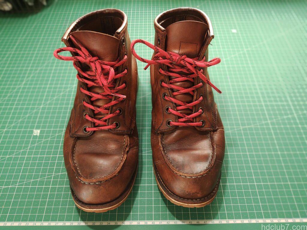 手入れ後のレッドウィングのアイリッシュセッター、875